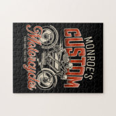 Aangepaste naam Skeleton Motorcycle Winkelen Legpuzzel (Horizontaal)