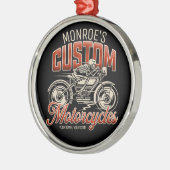 Aangepaste naam Skeleton Motorcycle Winkelen Metalen Ornament (Links)