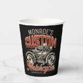 Aangepaste naam Skeleton Motorcycle Winkelen Papieren Bekers (Voorkant)