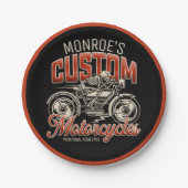 Aangepaste naam Skeleton Motorcycle Winkelen Papieren Bordje (Voorkant)