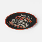 Aangepaste naam Skeleton Motorcycle Winkelen Papieren Bordje (Gekanteld)