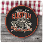 Aangepaste naam Skeleton Motorcycle Winkelen Papieren Bordje