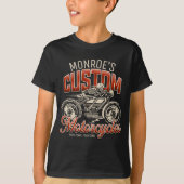 Aangepaste naam Skeleton Motorcycle Winkelen T-shirt (Voorkant)