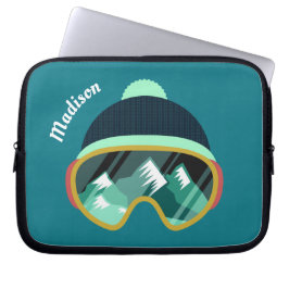 Aangepaste naam Ski Mask laptophoezen Laptop Sleeve