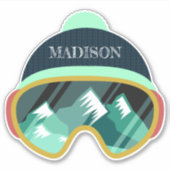 Aangepaste naam Ski Mask Sticker (Voorkant)