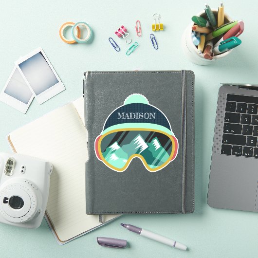 Aangepaste naam Ski Mask Sticker (iPad Cover)