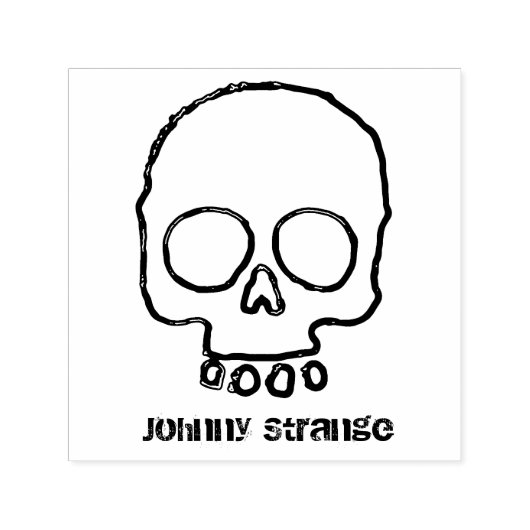 Aangepaste naam Skull Ink Stamp Zelfinktende Stempel (Design)