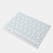 Aangepaste naam: Sky Blue Pinwheels Deurmat (Schuin)