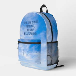 Aangepaste naam Sky Quote Bedrukte Rugzak