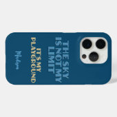 Aangepaste naam Sky Quote Case-Mate iPhone Case (Achterkant (horizontaal))