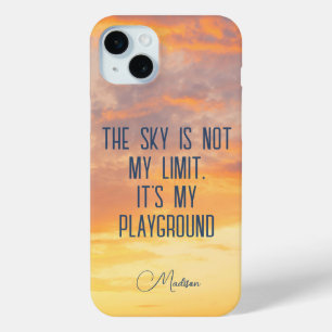 Aangepaste naam Sky Quote iPhone 15 Mini Hoesje