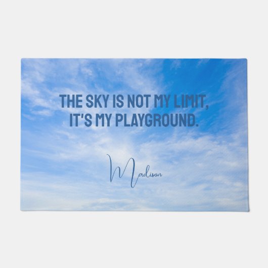 Aangepaste naam Sky Quote Deurmat (Voorkant)