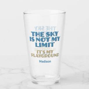 Aangepaste naam Sky Quote Glas