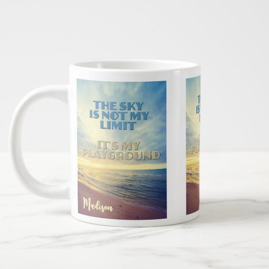 Aangepaste naam Sky Quote Grote Koffiekop (Links)