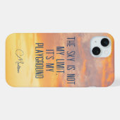 Aangepaste naam Sky Quote iPhone Hoesje (Achterkant horizontaal)