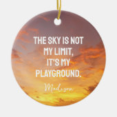 Aangepaste naam Sky Quote Keramisch Ornament (Voorkant)