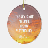Aangepaste naam Sky Quote Keramisch Ornament (Links)