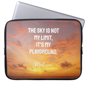 Aangepaste naam Sky Quote Laptop Sleeve