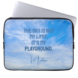 Aangepaste naam Sky Quote Laptop Sleeve