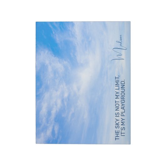 Aangepaste naam Sky Quote Notitieblok (Linkerzijde)