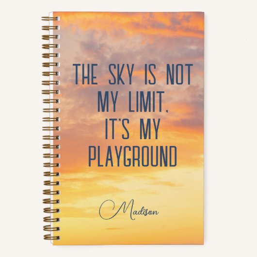 Aangepaste naam Sky Quote Notitieboek (Voorkant)