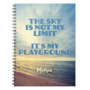 Aangepaste naam Sky Quote Notitieboek
