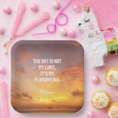 Aangepaste naam Sky Quote Papieren Bordje (Feest)