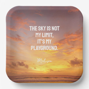 Aangepaste naam Sky Quote Papieren Bordje