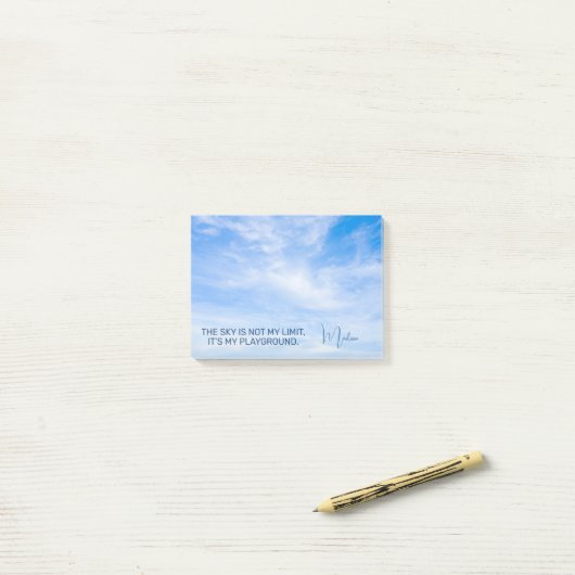 Aangepaste naam Sky Quote Post-it® Notes (Op bureau)