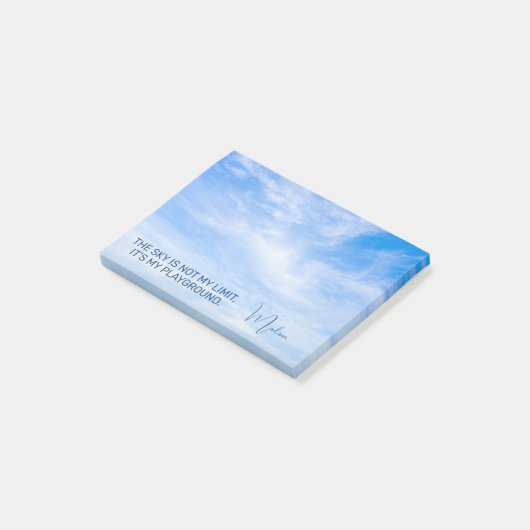 Aangepaste naam Sky Quote Post-it® Notes (Schuin)