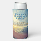 Aangepaste naam Sky Quote Seltzer Blikjeskoeler (Seltzer Achterkant)