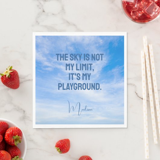 Aangepaste naam Sky Quote Servet (Insitu)