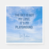 Aangepaste naam Sky Quote Servet (Voorkant)