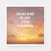 Aangepaste naam Sky Quote Servet (Voorkant)