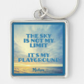 Aangepaste naam Sky Quote Sleutelhanger (Voorkant)