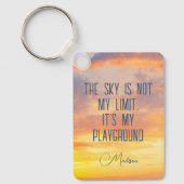 Aangepaste naam Sky Quote Sleutelhanger (Voorkant)