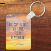 Aangepaste naam Sky Quote Sleutelhanger (Achterkant)