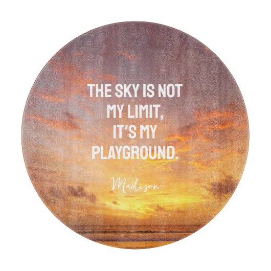 Aangepaste naam Sky Quote Snijplank (Voorkant)