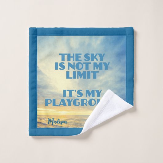 Aangepaste naam Sky Quote Washandje (Wasdoekje)