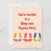 Aangepaste naam Slaapstand over Pajama Party Birth Kaart (Voorkant)