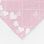 Aangepaste naam Sleeping Bunny in roze en paars Fleece Deken (Hoek)