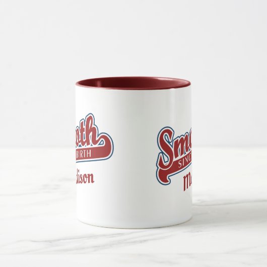 Aangepaste naam SMOOOTH-mokken - kies stijl en kle Mok (Midden)