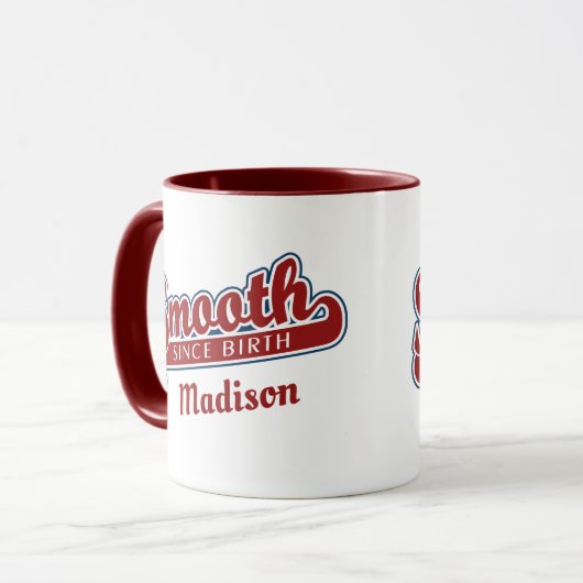 Aangepaste naam SMOOOTH-mokken - kies stijl en kle Mok (Voorkant links)