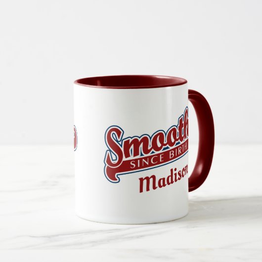 Aangepaste naam SMOOOTH-mokken - kies stijl en kle Mok (Voorkant rechts)
