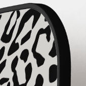 Aangepaste naam Sneeuwleopard Animal Print Patroon Pickleball Paddle (Links Detail)