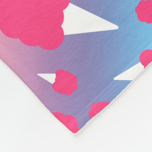 Aangepaste naam snoep regenboogkatoen fleece deken (Hoek)