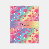 Aangepaste naam snoep regenboogkatoen fleece deken (Voorkant)