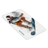 Aangepaste naam Snowboarder Illustratie Magneet (Rechterzijde)