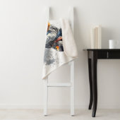 Aangepaste naam Snowboarder Illustratie Sherpa Deken (In situ)