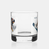 Aangepaste naam Snowboarder Illustratie Whisky Glas (Rechts)